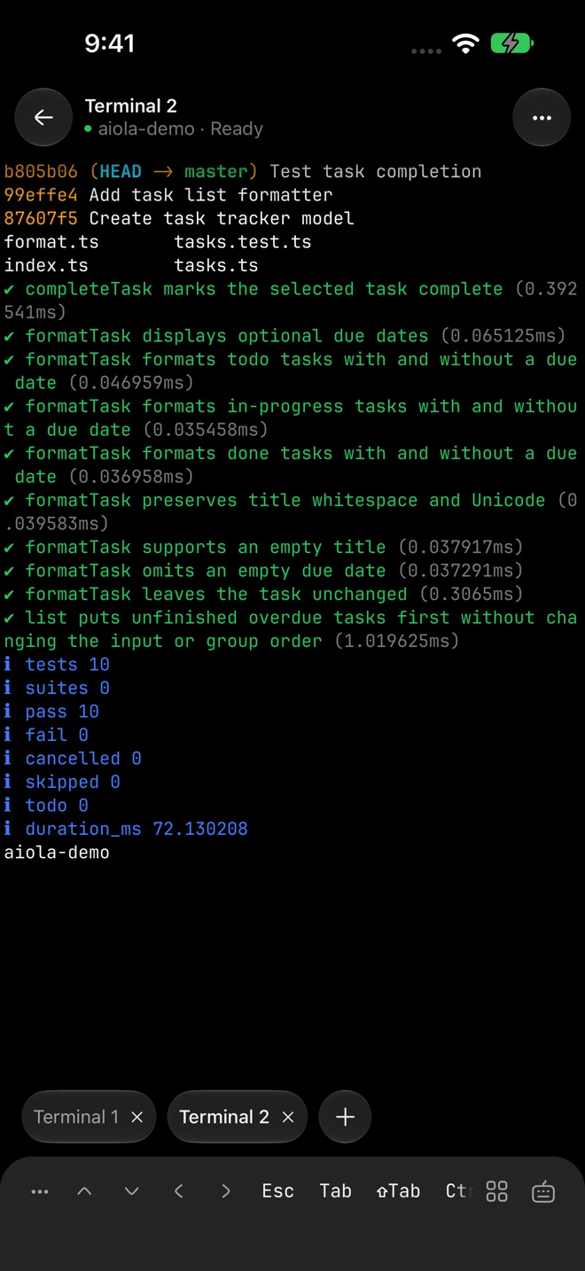 Use a remote terminal scoped to the thread.